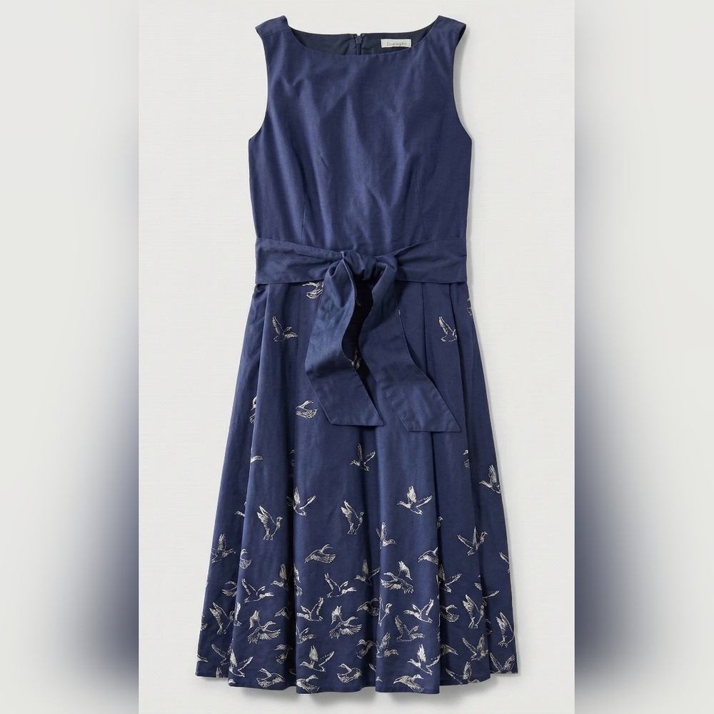 LL Bean Dress - 100% Cotton Navy Dress